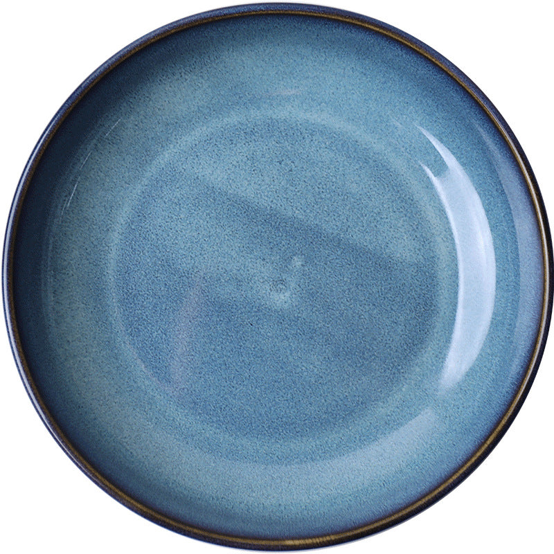 Blue ceramic serving bowl for modern kitchen and dining