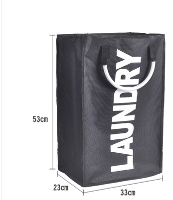Beige foldable fabric laundry hamper