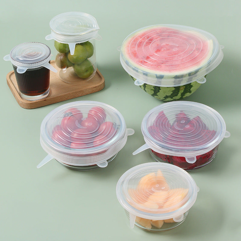 Reusable silicone food covers 6-piece set
