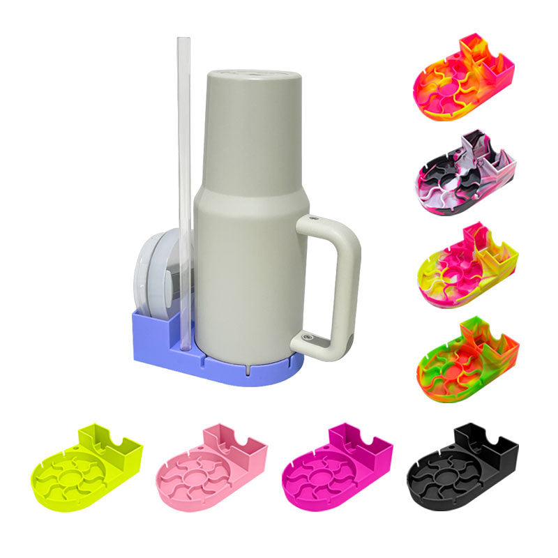 Black silicone drainboard storage rack for kitchen sink
