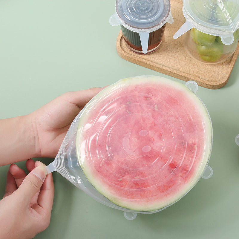 Reusable silicone food covers for bowls and dishes
