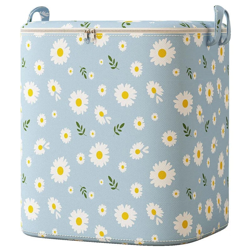 Foldable clothes and quilt storage bag
