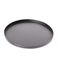 Minimalist black metal decorative tray, 14 cm
